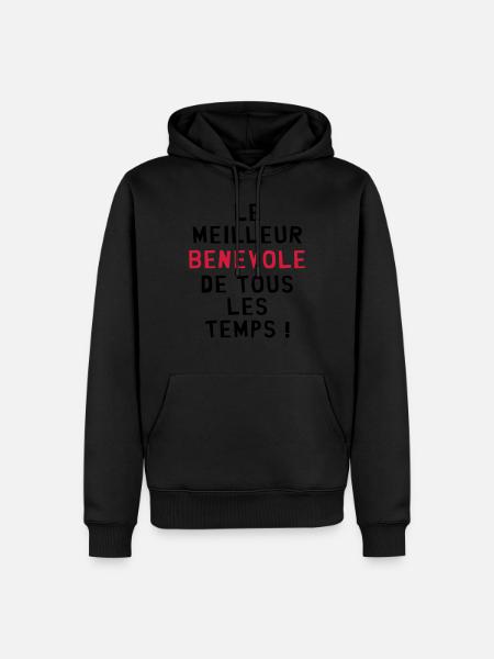 Bénévolat / Bénévole / Solidaire / Humanitaire - Sweat à capuche Premium bio Homme - noir
