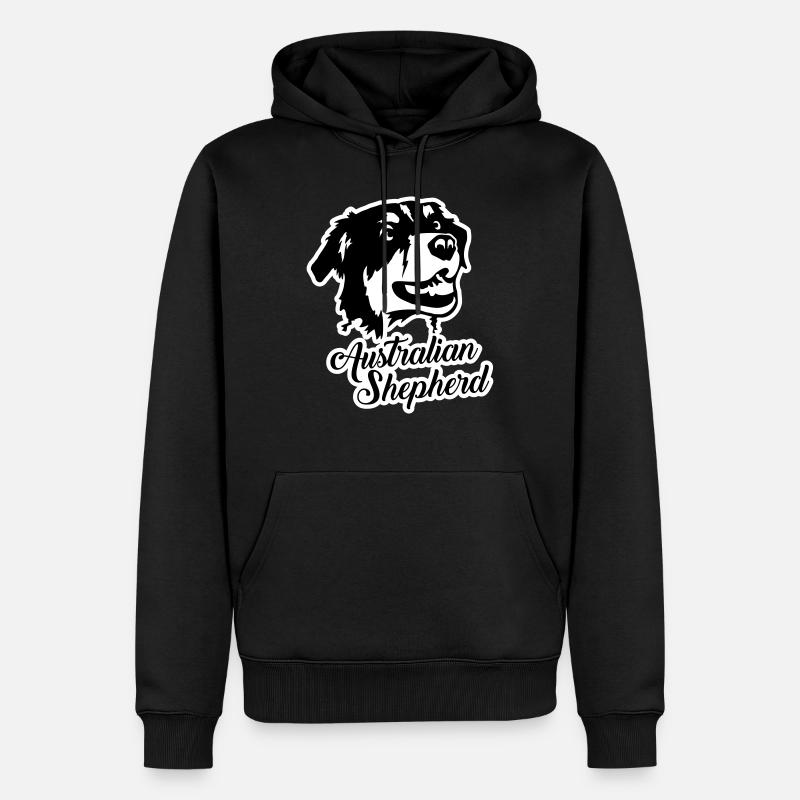Australian Shepherd - Männer Premium Bio Hoodie - Schwarz