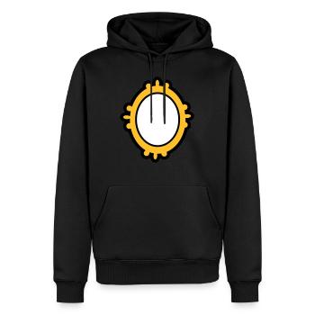 mirror - Men’s Premium Organic Hoodie - black - Front - Nico (187cm)