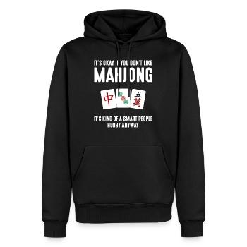 Mahjong personnes intelligentes, mahjong - Sweat à capuche Premium bio Homme - noir - Devant - Nico (187cm)