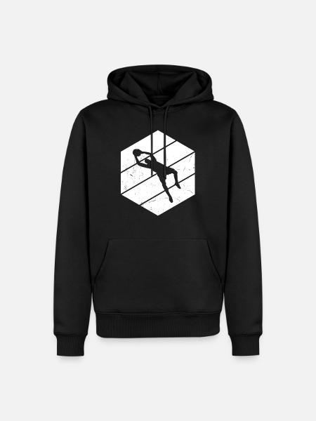 Portero de fútbol Portero de fútbol - Sudadera con capucha prémium ecológica para hombre - negro
