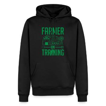 Landwirt in Ausbildung Landwirtschaft - Männer Premium Bio Hoodie - Schwarz - Vorne - Nico (187cm)