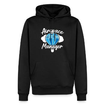 Montgolfière AirSpace Manager Air Balloon - Sweat à capuche Premium bio Homme - noir - Devant - Nico (187cm)