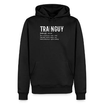 Lokführer Train Guy Railroad Train Engineer - Männer Premium Bio Hoodie - Schwarz - Vorne - Nico (187cm)