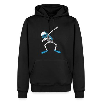 Scuba Diver Dabbing Skeleton Diver Tauchen - Männer Premium Bio Hoodie - Schwarz - Vorne - Nico (187cm)