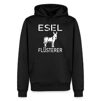 Donkey Esel - Männer Premium Bio Hoodie - Schwarz - Vorne - Nico (187cm)