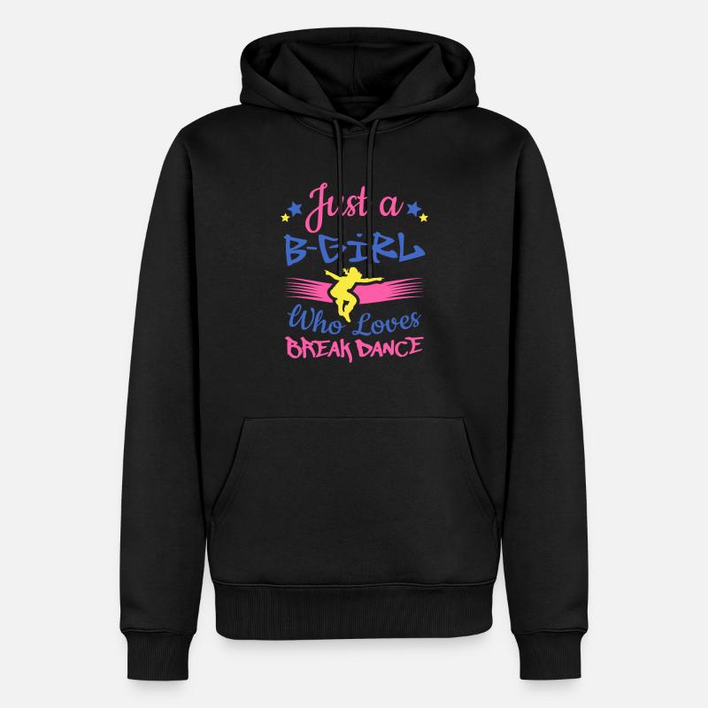 Breakdancer B-Mädchen, das Breakdance liebt - Männer Premium Bio Hoodie - Schwarz