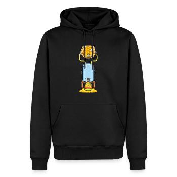 Imkerbienenwabe mit Zapfhahn Bienenzucht - Männer Premium Bio Hoodie - Schwarz - Vorne - Nico (187cm)