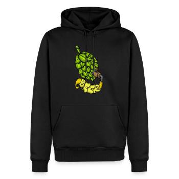 Amateur de bière Alcool Boire du houblon avec de la bière pression - Sweat à capuche Premium bio Homme - noir - Devant - Nico (187cm)