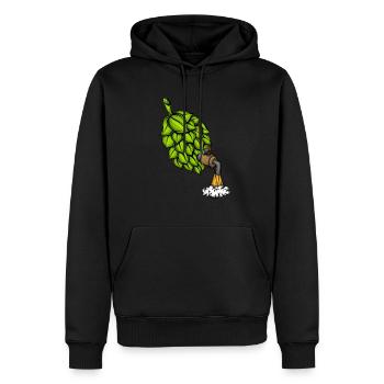 Amateur de bière Alcool Boire du houblon avec de la bière pression - Sweat à capuche Premium bio Homme - noir - Devant - Nico (187cm)