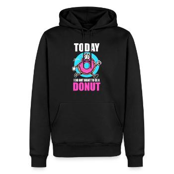 Donut heute Ich will kein Donut sein - Männer Premium Bio Hoodie - Schwarz - Vorne - Nico (187cm)