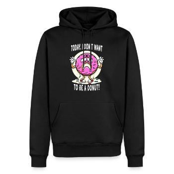Donut heute Ich will kein Donut sein - Männer Premium Bio Hoodie - Schwarz - Vorne - Nico (187cm)