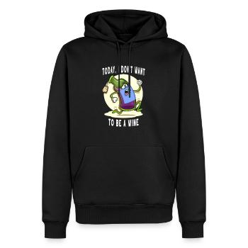 L’alcool aujourd’hui, je ne veux pas être une bouteille de vin - Sweat à capuche Premium bio Homme - noir - Devant - Nico (187cm)