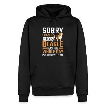 Beagle Hundebesitzer tut mir leid, ich kann meinen Beagle nicht planen - Männer Premium Bio Hoodie - Schwarz - Vorne - Nico (187cm)