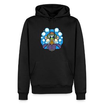 Taucher mit Taucherbrille Tauchen Tauchen - Männer Premium Bio Hoodie - Schwarz - Vorne - Nico (187cm)