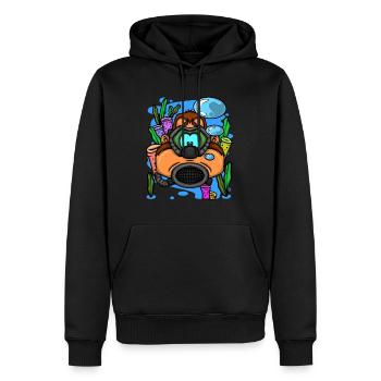 Scuba Diver Monkey Diving Goggles Scuba Diving - Männer Premium Bio Hoodie - Schwarz - Vorne - Nico (187cm)