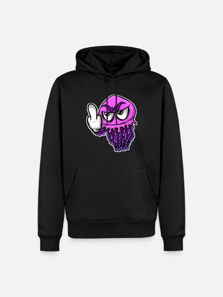 Jelly Fish Middle Finger Jellyfish - Men’s Premium Organic Hoodie - black