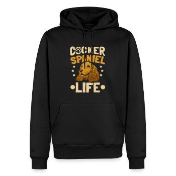 Cocker Spaniel Besitzer Cocker Spaniel Leben - Männer Premium Bio Hoodie - Schwarz - Vorne - Nico (187cm)