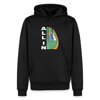 Joueur de poker 7 et 2 cartes de poker All In Poker - Sweat à capuche Premium bio Homme - noir - Devant - Nico (187cm)