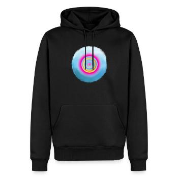 joy ! - Männer Premium Bio Hoodie - Schwarz - Vorne - Nico (187cm)