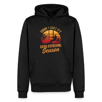 Désolé je ne peux pas c’est wakeboard saison Wakeboard - Sweat à capuche Premium bio Homme - noir - Devant - Nico (187cm)