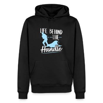 La vie derrière la poignée Wakeboard Wakeboard - Sweat à capuche Premium bio Homme - noir - Devant - Nico (187cm)