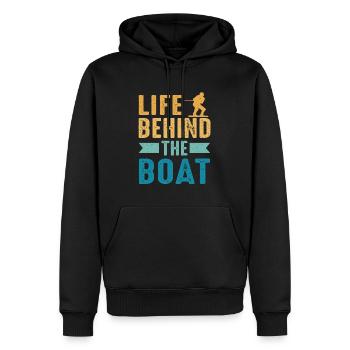 La vie derrière le bateau Wakeboard Wakeboard - Sweat à capuche Premium bio Homme - noir - Devant - Nico (187cm)