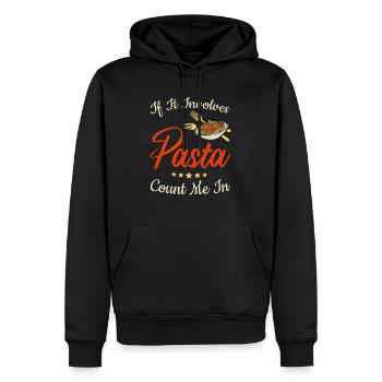 Wenn es sich um Pasta handelt, zählen Sie mich in - Männer Premium Bio Hoodie - Schwarz - Vorne - Nico (187cm)