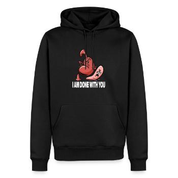 Ich bin fertig mit Ihnen Magen-Sleeve-Bariatrische Chirurgie - Männer Premium Bio Hoodie - Schwarz - Vorne - Nico (187cm)