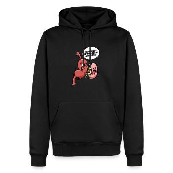 Not My Probleme Gastric Sleeve Bariatric Surgery - Men’s Premium Organic Hoodie - black - Front - Nico (187cm)