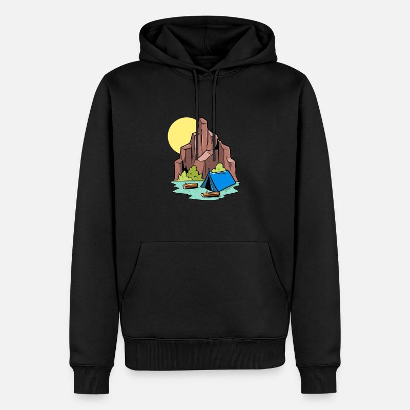 Camper Campingplatz Camping Camping - Männer Premium Bio Hoodie - Schwarz