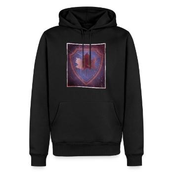 Érable forestier - Sweat à capuche Premium bio Homme - noir - Devant - Nico (187cm)