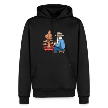 Bonsaï Arbre Vieux Hommes Majeur Créer Bonsaï - Sweat à capuche Premium bio Homme - noir - Devant - Nico (187cm)
