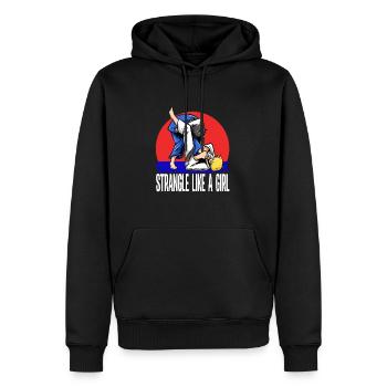 Kampfkunst erwürgt wie ein Mädchen Judoka Judo - Männer Premium Bio Hoodie - Schwarz - Vorne - Nico (187cm)