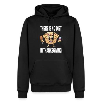 Vacances Il n’y a pas de régime dans la tarte de Thanksgiving - Sweat à capuche Premium bio Homme - noir - Devant - Nico (187cm)