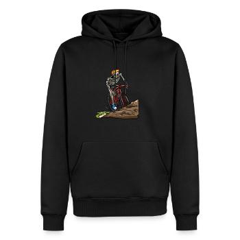 Radfahrer Radfahren Fahrrad Skelett Fahrrad - Männer Premium Bio Hoodie - Schwarz - Vorne - Nico (187cm)