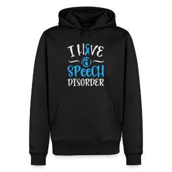 Trouble de la parole Apraxie Conscience Apraxie de - Sweat à capuche Premium bio Homme - noir - Devant - Nico (187cm)