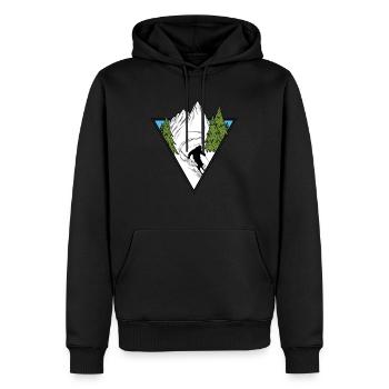 Skifahren Ski Ski Ski Winter Sport Ski - Männer Premium Bio Hoodie - Schwarz - Vorne - Nico (187cm)