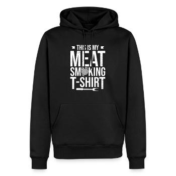 Dies ist mein Fleisch Smoking Shirt Grillen BBQ - Männer Premium Bio Hoodie - Schwarz - Vorne - Nico (187cm)