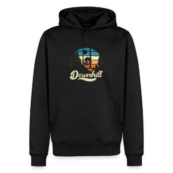 VTT VTT Descente - Sweat à capuche Premium bio Homme - noir - Devant - Nico (187cm)
