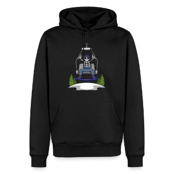 Snowboarder Winter Sports Snowboarding Skeleton - Men’s Premium Organic Hoodie - black - Front - Nico (187cm)
