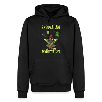 Gardeing ist mein Meditationsgarten Gnome Gardening - Männer Premium Bio Hoodie - Schwarz - Vorne - Nico (187cm)