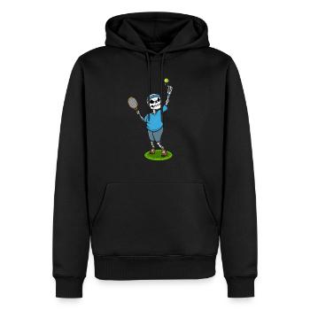 Joueur de tennis squelette - Sweat à capuche Premium bio Homme - noir - Devant - Nico (187cm)