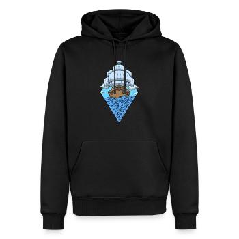 Sailor Sunset Sailboat Skipper Captain Sailing - Men’s Premium Organic Hoodie - black - Front - Nico (187cm)