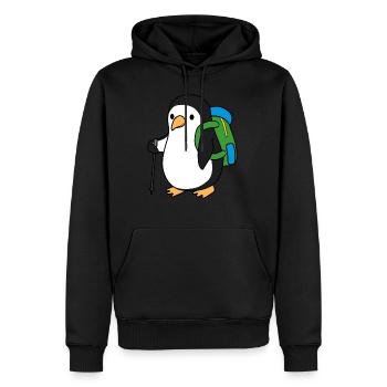 Netter Pinguin Wildlife Natur Wandern Abenteuer - Männer Premium Bio Hoodie - Schwarz - Vorne - Nico (187cm)