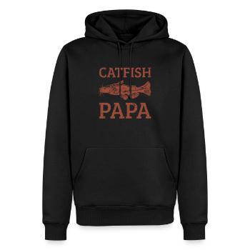 Wels Papa Angeln Catfishing Catfishing - Männer Premium Bio Hoodie - Schwarz - Vorne - Nico (187cm)