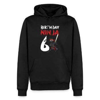 Geburtstagsparty 6 Jahre alter japanischer Ninja Geburtstag - Männer Premium Bio Hoodie - Schwarz - Vorne - Nico (187cm)