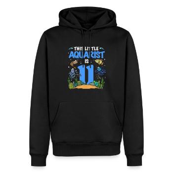 Aquarium 11 Birthday This Little Aquarist Birthday - Men’s Premium Organic Hoodie - black - Front - Nico (187cm)