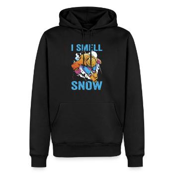 Skifahrer Skifahren Alpin Abfahrt I Geruch Schnee Skifahren - Männer Premium Bio Hoodie - Schwarz - Vorne - Nico (187cm)