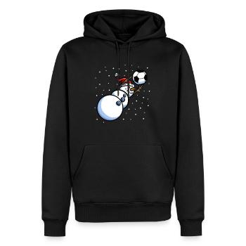 Torhüterin Snwoman Männer Jungen Fußball Weihnachten - Männer Premium Bio Hoodie - Schwarz - Vorne - Nico (187cm)